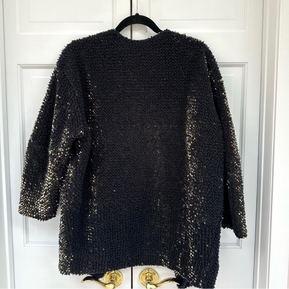 H&M Black Sequin Open-Front Cardigan, Size 34, Brand New - Picture 13 of 13